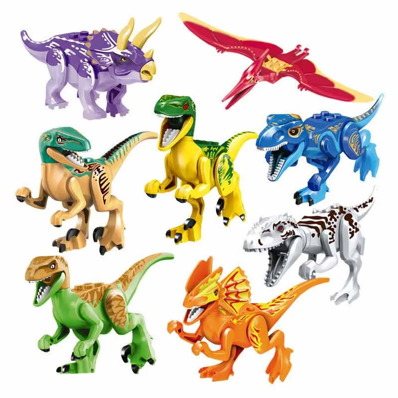 8pcs Juros periodo Pasaulyje Dinozaurų inkubatoriaus bazės Tyrannosaurus Rex raudona Stigimolokas diplodocus švietimo Žaislai Vaikams dovanos