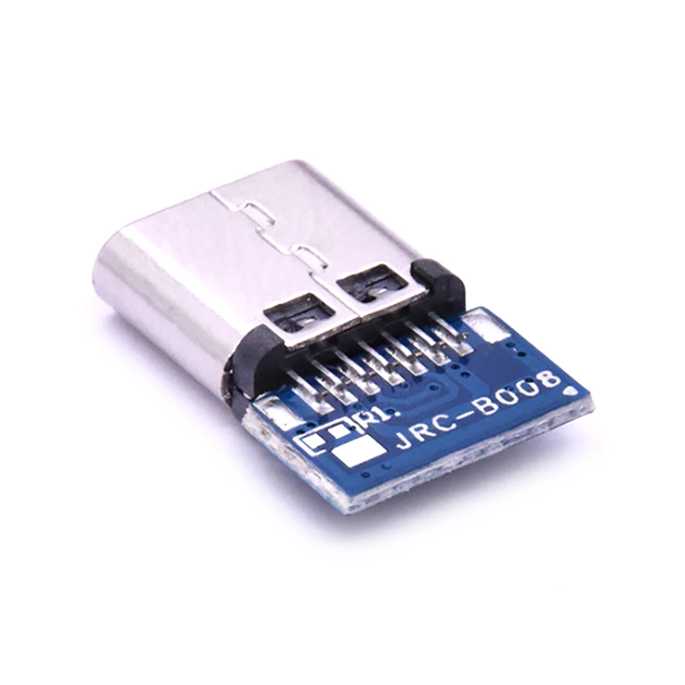 10VNT Micro USB 2.0 Type C Jungtis 14 Pin Female Lizdas Talpykla Per Skyles PCB 180 Vertikalus Skydas USB
