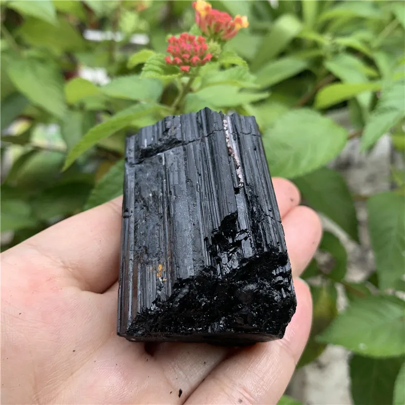 1pcs Natūralus Juodas Turmalino Kristalas Brangakmenio Kolekcionuojamų Grubus Roko Mineralinių Pavyzdys Gydymo Akmuo Namų Dekoro