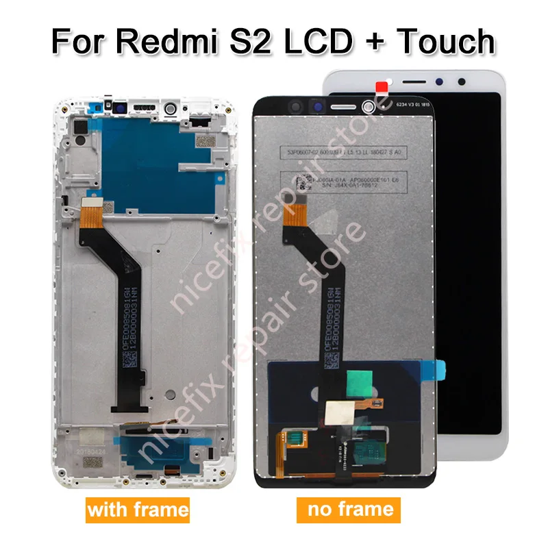 Už Xiaomi Redmi S2 LCD ekranas su Jutikliniu Ekranu, skaitmeninis keitiklis komplektuojami su rėmo redmi s2 LCD