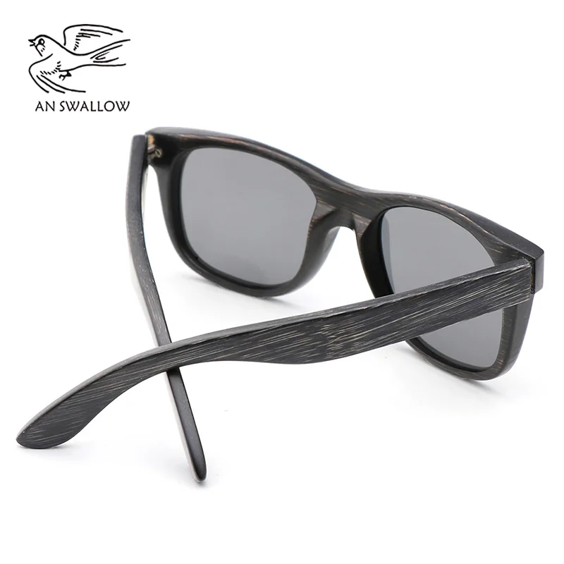 Rudos spalvos bambuko akiniai nuo saulės moterims 2018 UV400 Blackn bambuko akiniai nuo saulės vyrams poliarizuota mados vintage akiniai nuo saulės