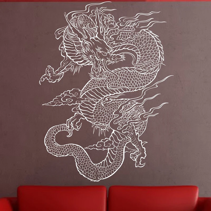 Dragon sienos lipdukas tatuiruotė įkvėpė Kinų Drakonas dekoro ir namų apyvokos Sienos Lipdukas Vinilo Lipdukai Lipdukas Meno Dekoro ir Namų Dekoro 2243