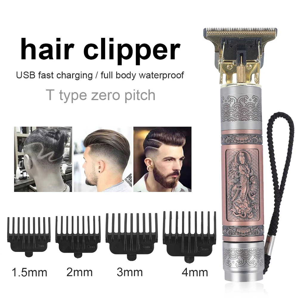 USB Įkrovimo Drožyba Plaukų Clipper Kirpykla Profesionalūs Elektriniai Plaukų Žoliapjovės Vyrams Barzda Žoliapjovės Plaukų Pjovimo Staklės Skustuvas