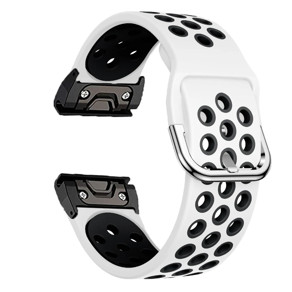 Silikonas Quick Release Watchband Dirželis 26 22MM Garmin Fenix 6X 6 6S Smartwatch Easyfit Riešo Juostos Correa Fenix 5X 5 5S 3 3HR