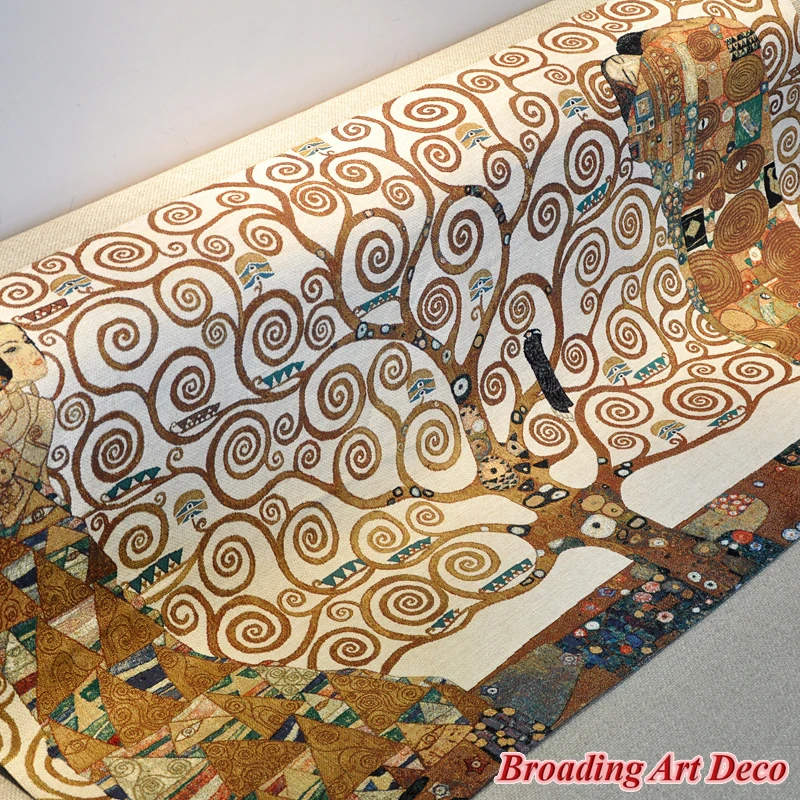 Gustav Klimt Gyvybės Medis (Pilna Versija) Gobelenas Sienos Kabo Žakardo Pynimo Gobeleno Namų Meno Apdailos Aubusson Medvilnė