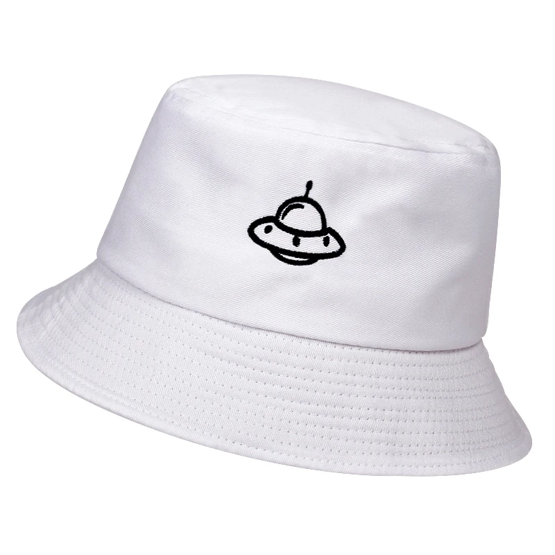 Mados laukinių žvejys skrybėlę erdvėlaivis siuvinėjimo banga kibirą skrybėlės vasaros kelionių saulės skrybėlę vyrų ir moterų hip-hop Panamos skrybėlės