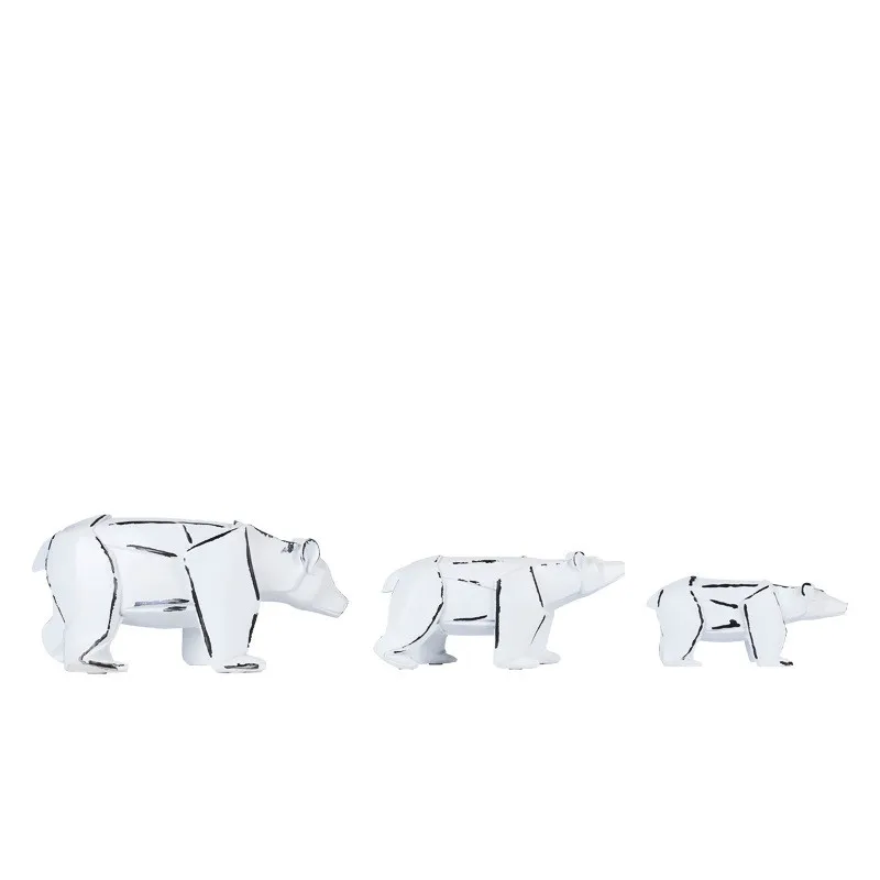 [MGT] Polar bear gyvūnų mažų papuošalų kūrybos geometrinis aspektas gyvūnų skulptūrų namų puošybos amatus
