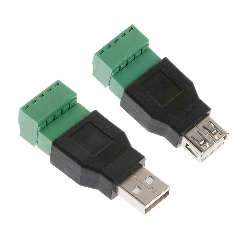 USB 2.0 Tipas A-5P Varžtas Skydo Gnybtų Prijungti Male/Female Jungtis