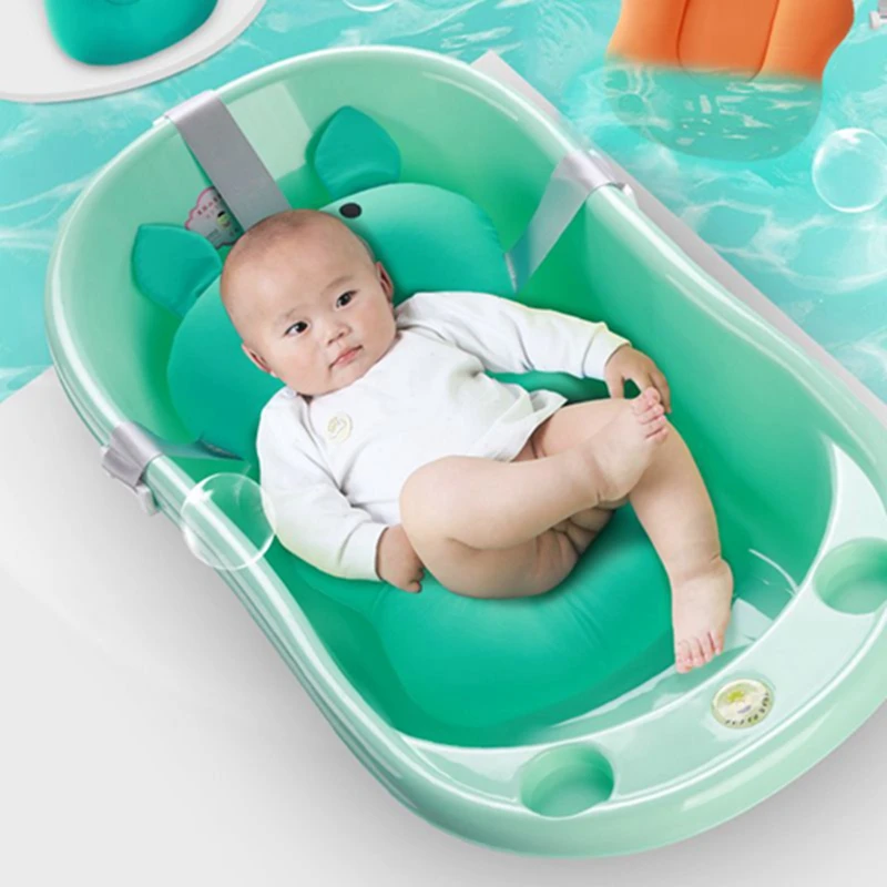 Baby Shower Nešiojamų Oro Pagalvę Lovos Kūdikiams Kūdikiams, Kūdikių Vonia Padas Neslidus Kilimėlis Voniai Naujagimiams Saugos Saugumo Vonios Sėdynės Parama