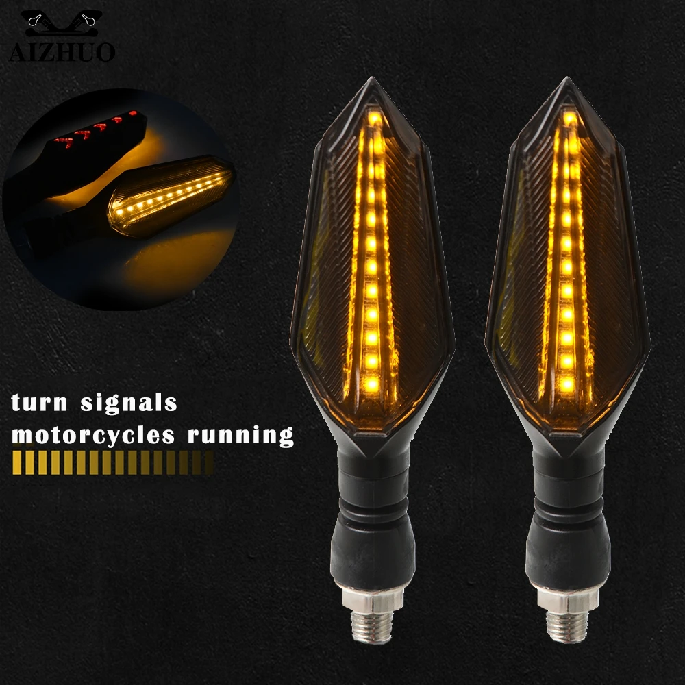 Universalus Motociklas LED Lanksti Posūkio Signalo Indikatorius dega geltona Šviesa SUZUKI GS500E GS500F DL650 DL1000/V-STROM VSTROM