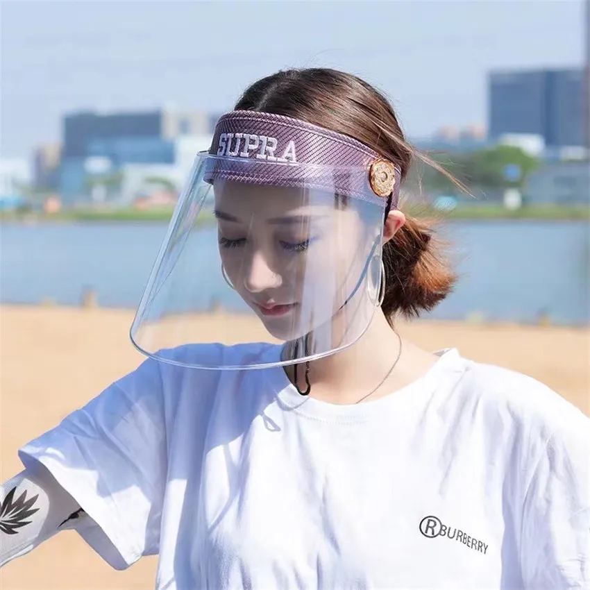 Moterų skaidrios saulės, skrybėlę su plastiko snapeliu vasaros išvalyti veido apsauginį dangtelį shield saugos uv apsauga nuo virusų faceshield