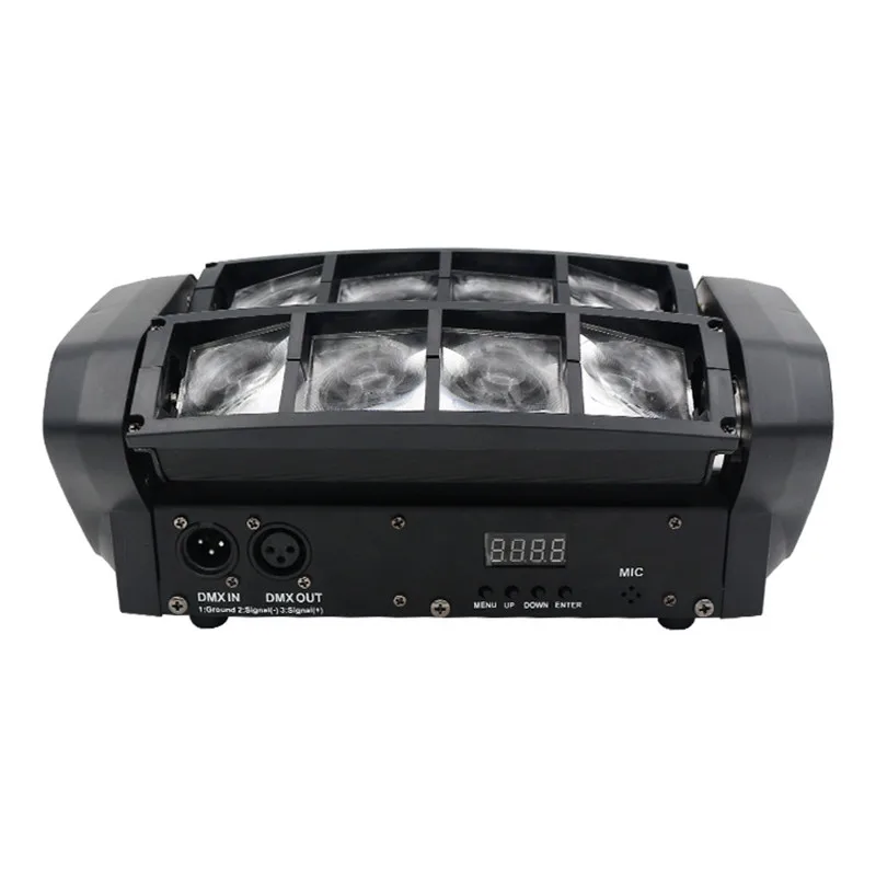 Juda Galvos 80W RGBW LED DMX512 Garso Įjungta Auto Veikia Mini Voras Scenos Šviesos Spindulį Pasukti Lempos Diskoteka KTV Šalies Rodyti