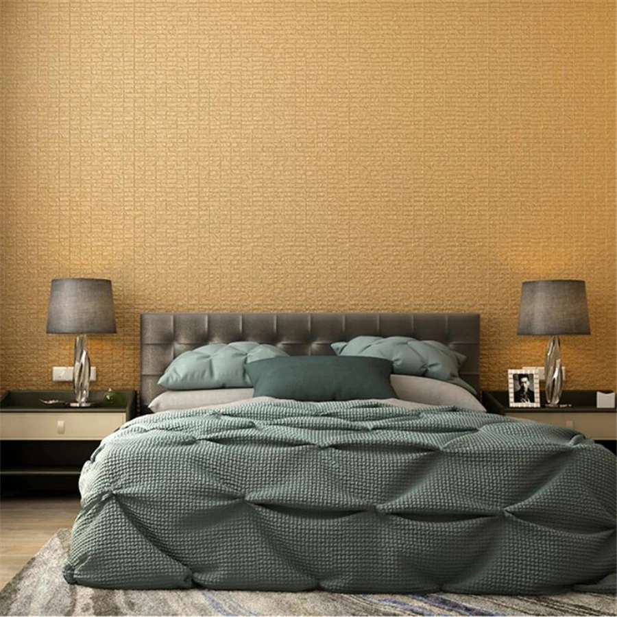 Modernus ir paprastas 3D oda modelis grotelės aukso tapetai high-end šviesos prabangaus gyvenimo kambario, miegamasis fone sienų apdaila