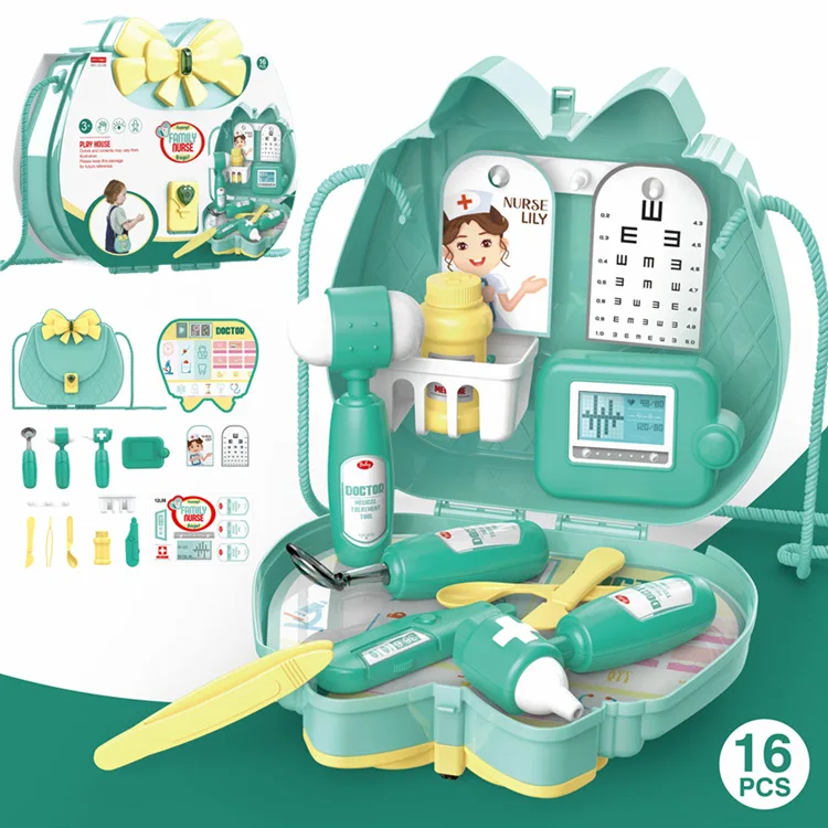 4 Stilius vieno peties maišas Virtuvės Žaislų Rinkinys LEDŲ Vaikams Apsimesti Žaisti Lauke Pack Vaikų Gydytojas Žaislą sudaro Žaislų Rinkinys