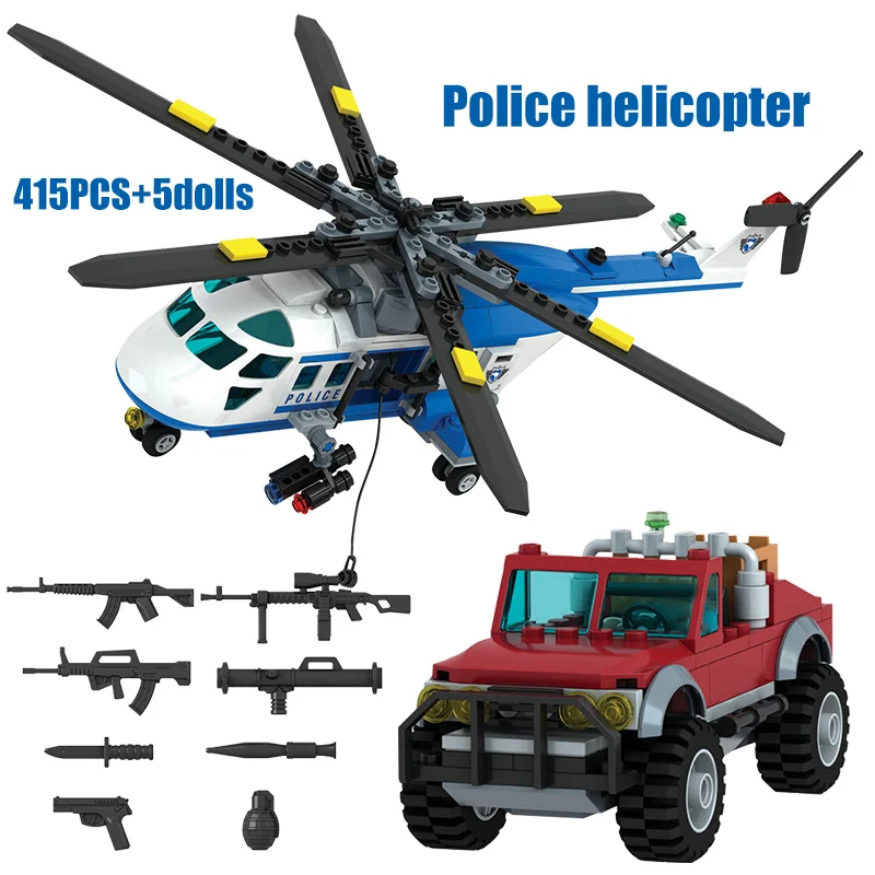 SWAT Kovos Sraigtasparnis Karo Laivų Statyba Blokai Miesto Policijos Stotis Techniniai Automobilių Duomenys Plytų Žaislai Vaikams