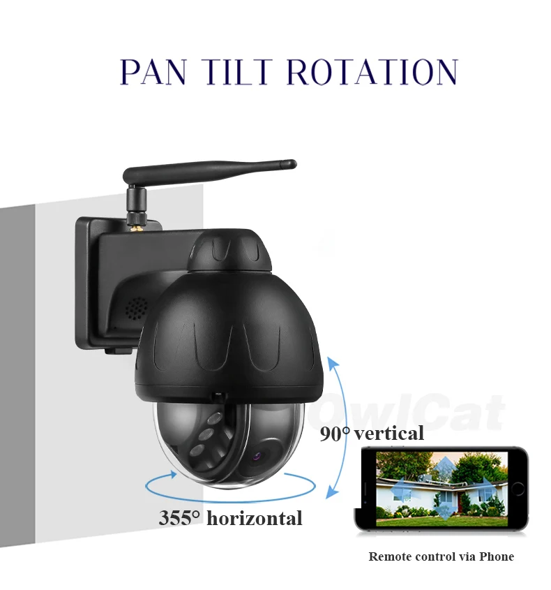 5MP HD Lauko Saugumo PTZ Wi-fi IP Kamera, Auto Sekimas 5x Zoom Belaidžio Tinklo Namuose, Stebėjimo kamerų Dviejų krypčių Garso Onvif P2P