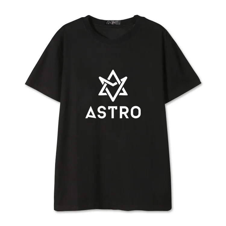 Koresn Astro spausdinimo Kpop Vokalinės koncertas vasaros Patogus trišakiai unisex marškinėliai viršuje grynos medvilnės mados mielas crewneck drabužiai