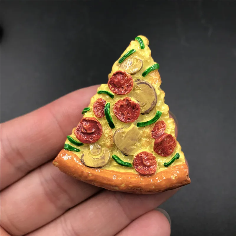 3D Kūrybos Dervos Dirbtinių maisto Maisto Amatų Vietoje Kepta Pekino Antis Pizza Hot Dog Duona Hamburger Dervos Šaldytuvas Magnetas