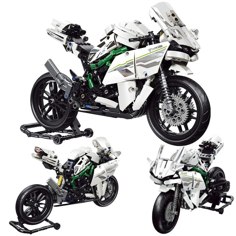 Įrangos pardavimas, biuro įrangos Serijos H2R R1200 Lenktynininkas Motociklų modelių Kūrimo Blokai 800+vnt Kūrėjas Ekspertų Miesto Motociklas Plytų Žaislai Vaikams Dovanų