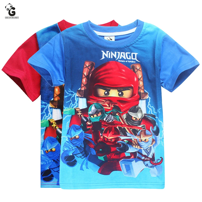 Vaikai Ninja marškinėliai Berniukui Helovinas Kostiumas Vaikams Ninjago Marškinėliai Animacinių filmų PatternTops Vaikų Drabužių Ninjago Kostiumų Karnavalas