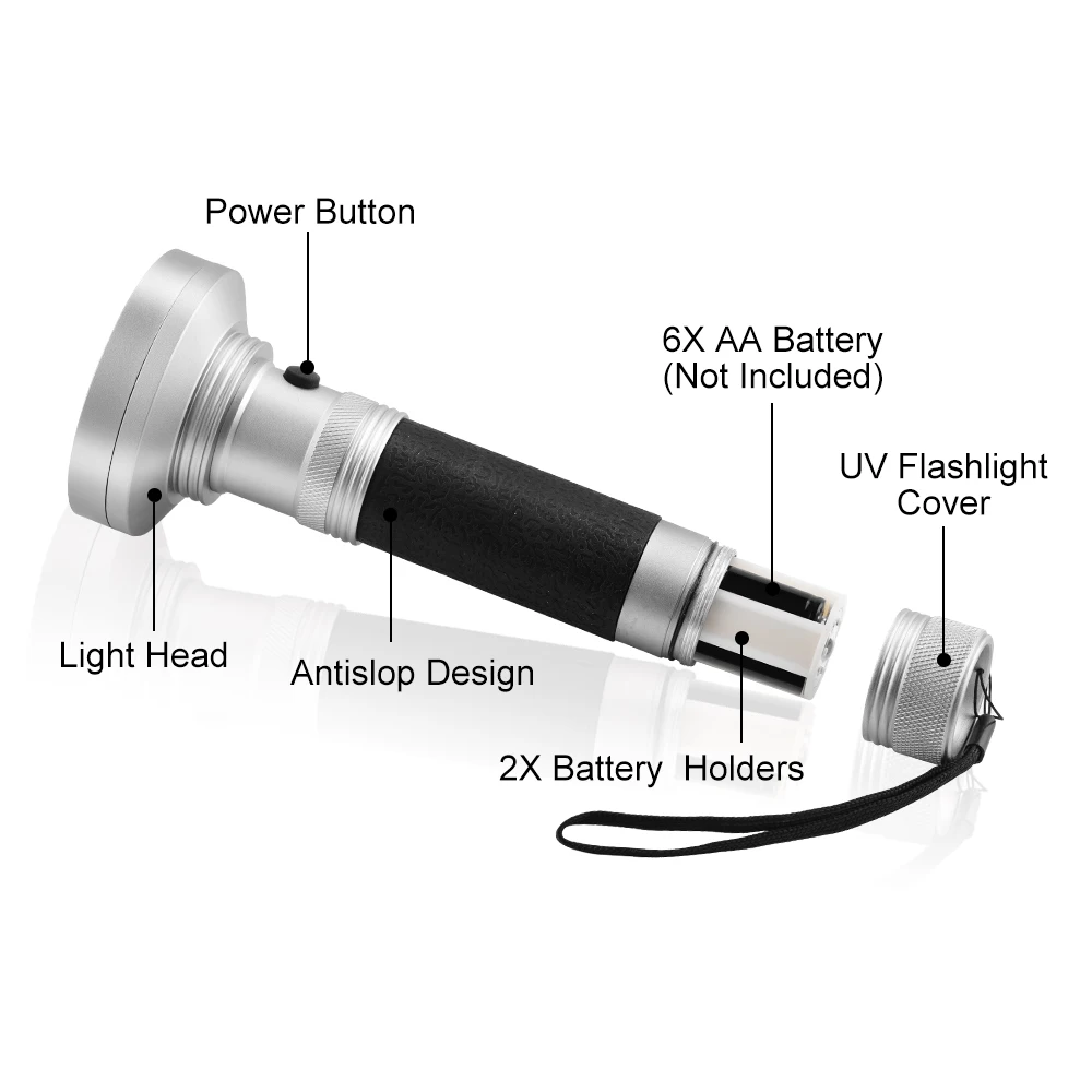 Anjoet Super 100LED UV 395-400nm LED UV Žibintuvėlis žibinto lemputė 18W lempos Ultravioletinių spindulių Detektorius, Skirtas Šunų Šlapimo Naminių gyvūnų Dėmes