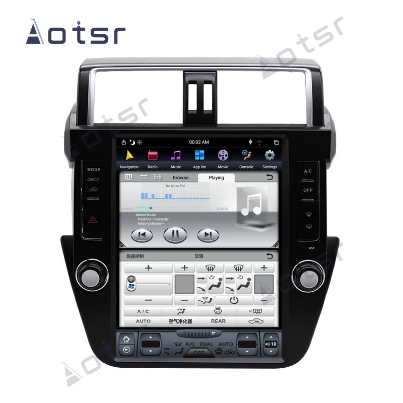 12.1 Colių Automobilinis DVD Grotuvas Toyota Land Cruiser 150 Prado 2010-2013 GPS Navigacijos Built-in DSP 6 Core PX6 Android 9.0 Headunit