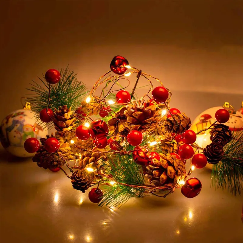 LED Kalėdų String Žiburiai Kalėdų Eglutė Dekoratyvinės Šviesos Namų Fėja Šviesos Kalėdos Namų Patalpų Dekoro Navidad Dovana DF60