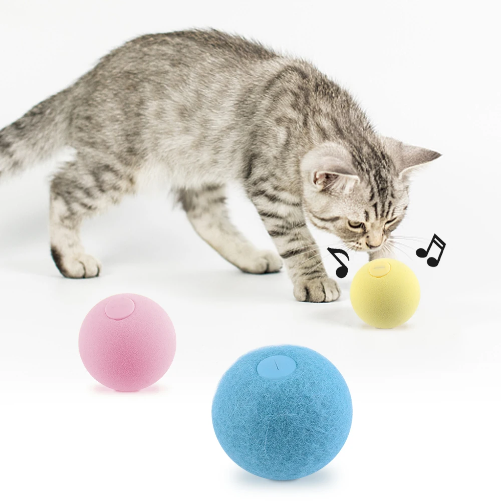 Katė Piskliwy Ball Žaislas Modeliavimas Automatinė Smart Gyvūnų Garso Interaktyvus Svorio Kamuolys Katžolių Žaislai Katyte Kitty Žaisti