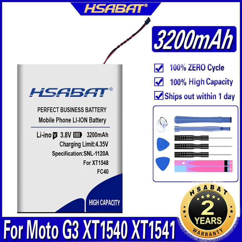 HSABAT 3200mAh FC40 Baterija Motorola Moto G m Moto G3 XT1540 XT1541 XT1543 XT1544 XT1548 XT1550 XT1557