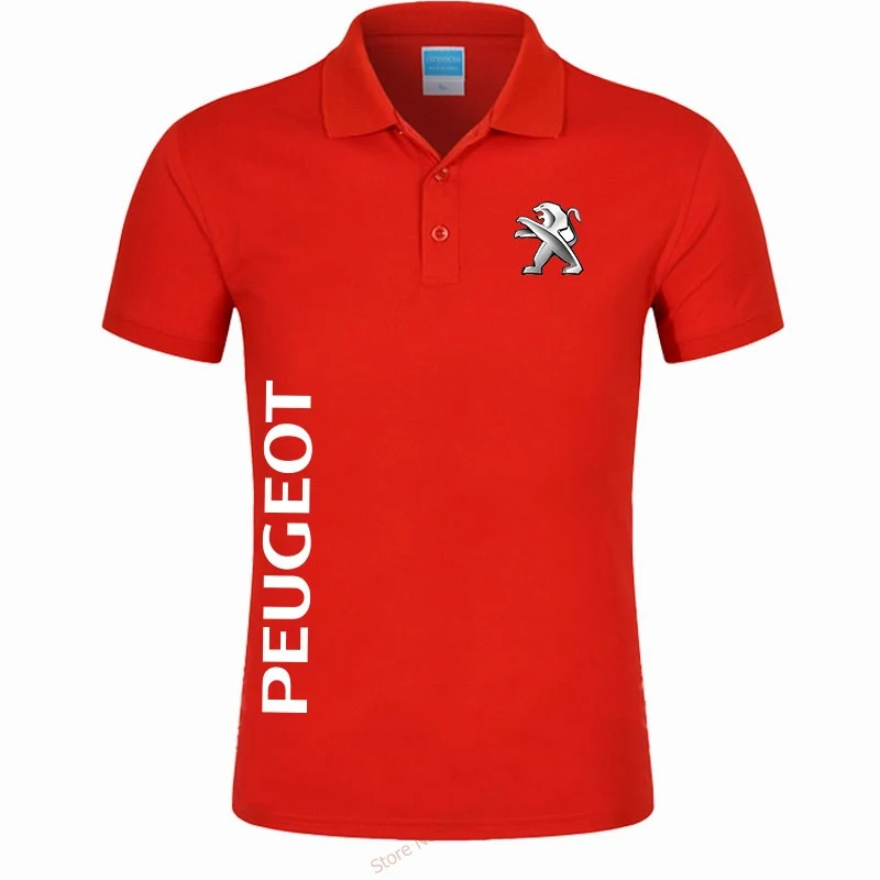 Vyrų Vasaros Viršūnes Spausdinti Raidžių Vyrų Peugeot Polo Marškinėliai kieto spalvų mens drabužiai