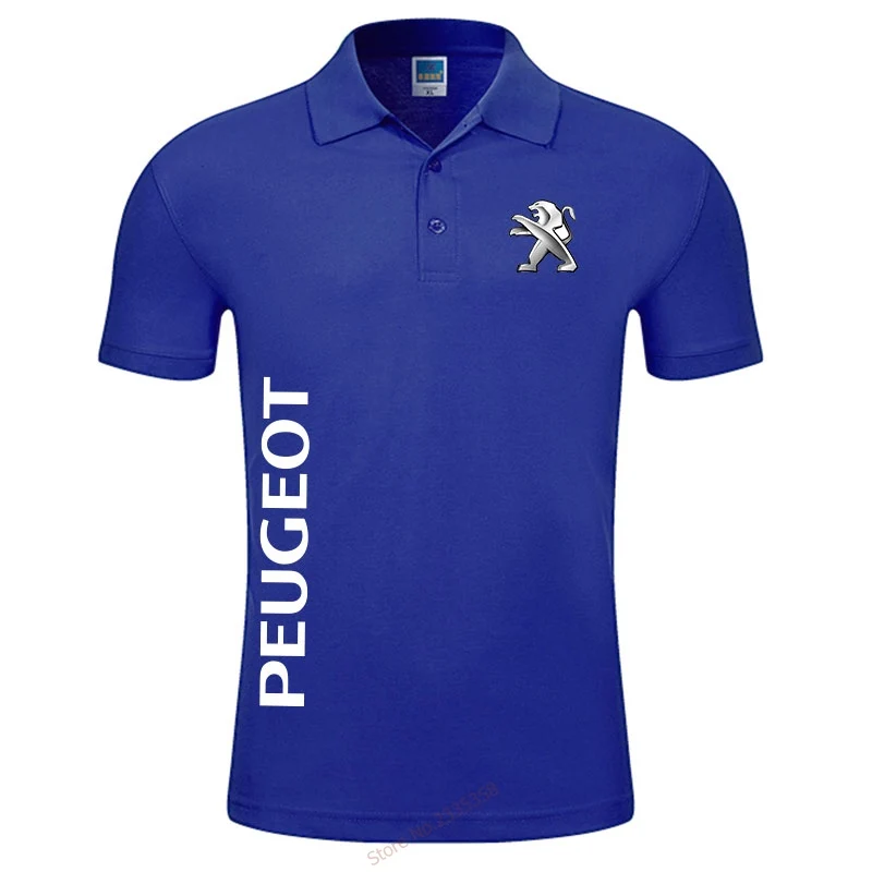 Vyrų Vasaros Viršūnes Spausdinti Raidžių Vyrų Peugeot Polo Marškinėliai kieto spalvų mens drabužiai