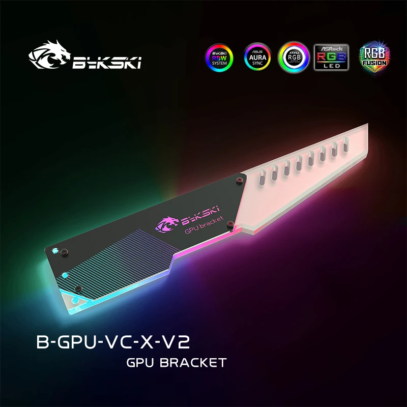 Bykski Dydis 254*49*7mm / Akrilo Laikiklis Kompiuterio GPU Petnešomis su RGB / A-RGB SYNC Šviesos / Support Nustatyti Vaizdo plokštė Atveju