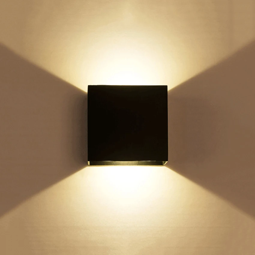 4pcs 6W Pritemdomi LED Sienų apšvietimo Aliuminio Paprasta Eilėje Aikštėje Aukštyn Žemyn Sienos Lempos Miegamojo Kambarį Fone LED Sienos Žiburiai