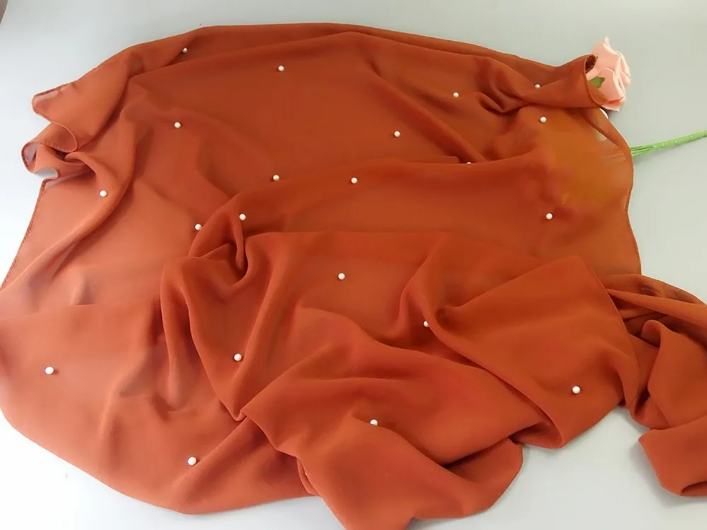N8 aukštos kokybės perlų burbulas šifono paprasto skaros, hijab šalikai/šalikas lankelis wrap 180*75cm