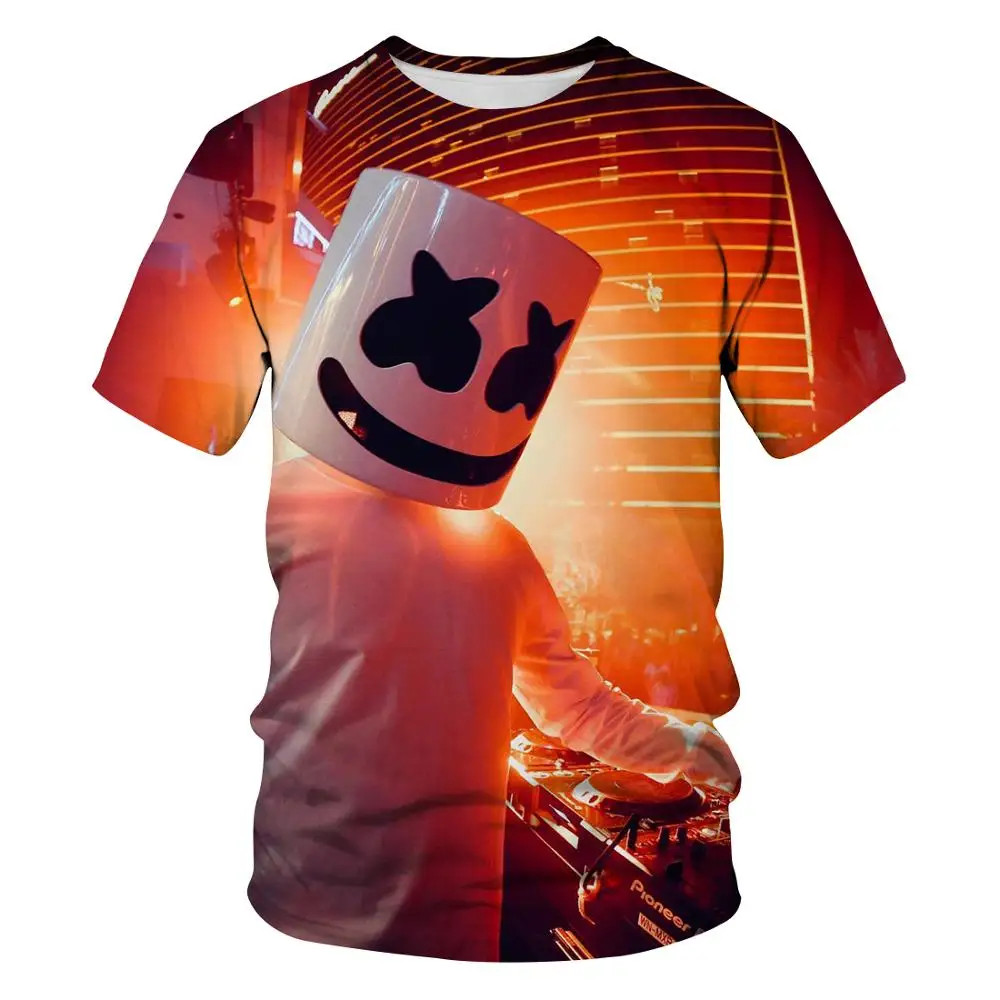 M horror2020 mados nauja tendencija 3D nauja, T-shirt šviesina star dizaino tendencija juokinga marshmallow nauja, T-shirt animacinių filmų marshmallow verpalai