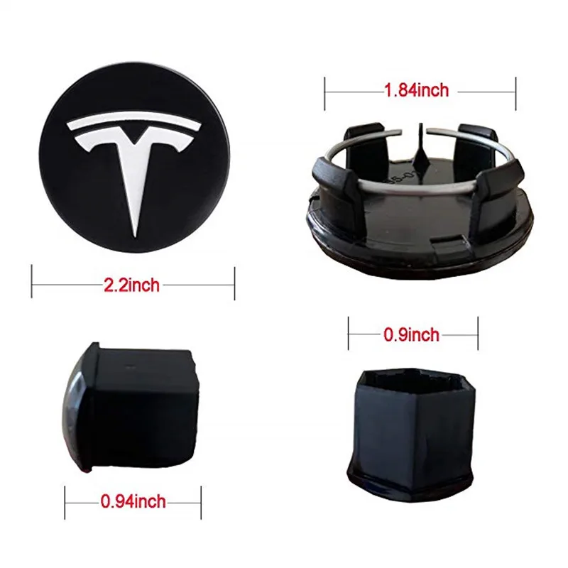 29Pcs Už Tesla Model 3 S X Varantys Center Caps Stebulės Dangtelis Užsukamu Rinkinys Dekoratyvinis Padangos Automobilių Modifikavimo Logotipas Ženklelis Priedai