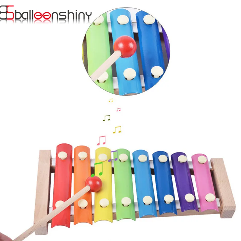 BalleenShiny Kūdikių Žaislų, Muzikos Instrumentų 8 Raktai Medinis, Muzikinis Žaislas Kselofonu Vaikų Švietimo Plėtros Žaislas Vaikui, Dovanos