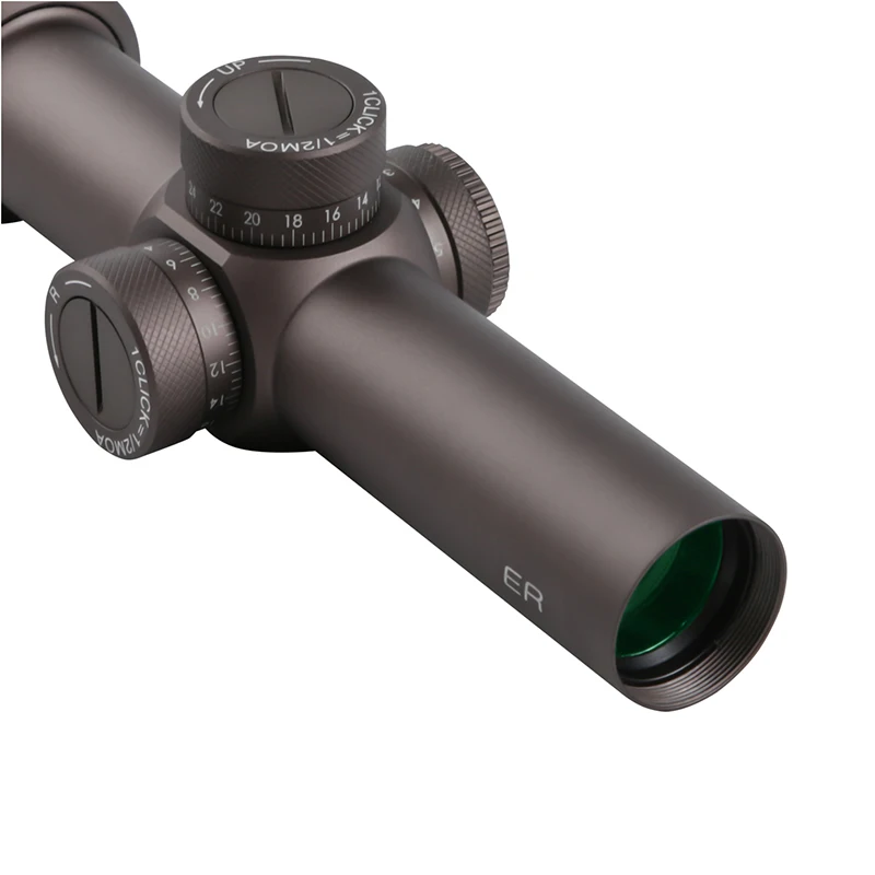 Taktinis Riflescope Spotting scope už Medžioklės Šautuvas Optinis Kolimatorius Ginklą Akyse Išgraviruotas Stiklas Raudonos, Žalios Šviesos ER 1.2-6 x 24 IR