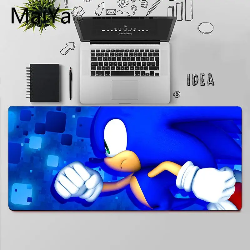 Maiya Aukščiausios Kokybės Sonic the Hedgehog Unikalų Darbalaukio Trinkelėmis Žaidimo Kilimėlis Nemokamas Pristatymas Didelis, Mouse Pad Klaviatūros Kilimėlis