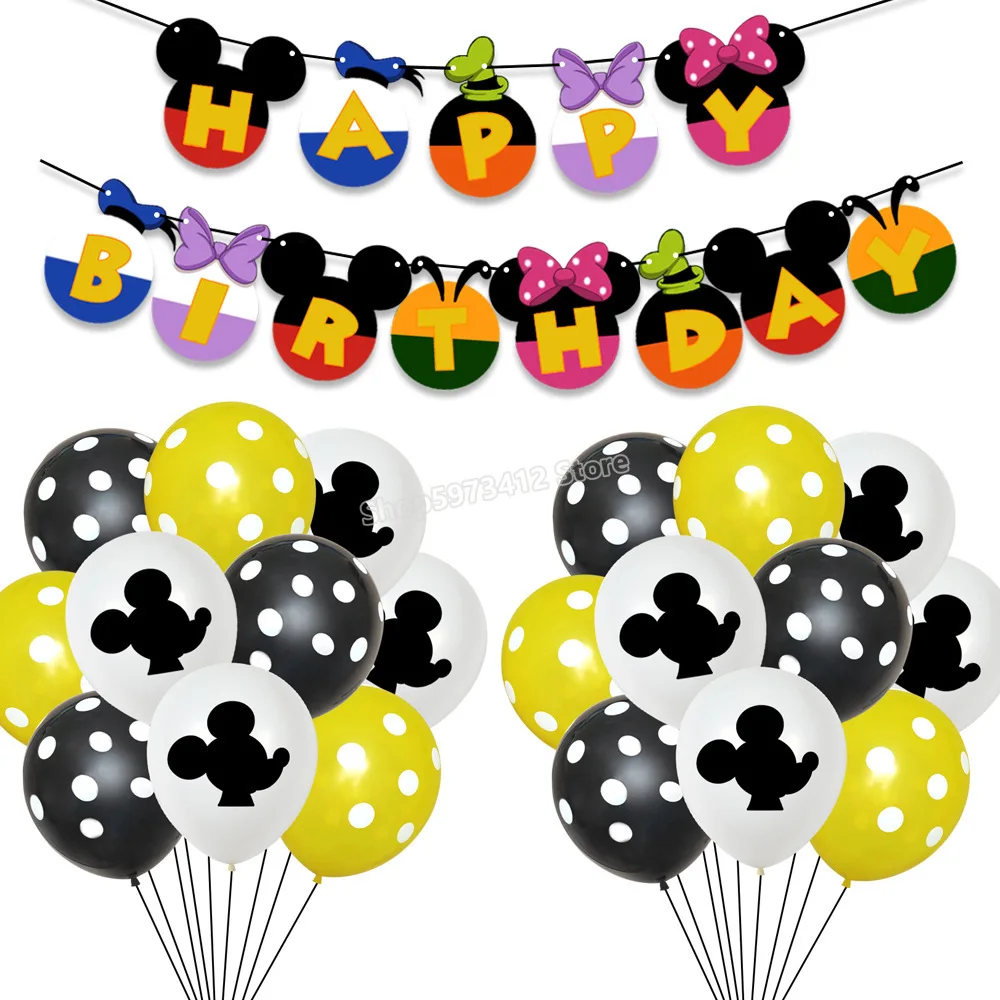 Disney Serijos Mickey Mouse Temą Vaikų Gimtadienio Popieriaus Reklama Balionas Nustatyti Minnie ančiukas Donaldas Šalies Puošybos Reikmenys, Dovanos
