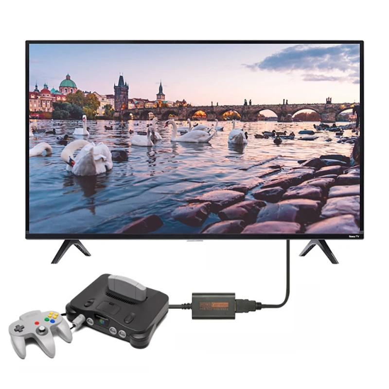 Ultra Clear HDMI Konverteris 1080P Retro Žaidimų Konsolės Video Converter Konversijos Galvos NGC / N64 / SNES