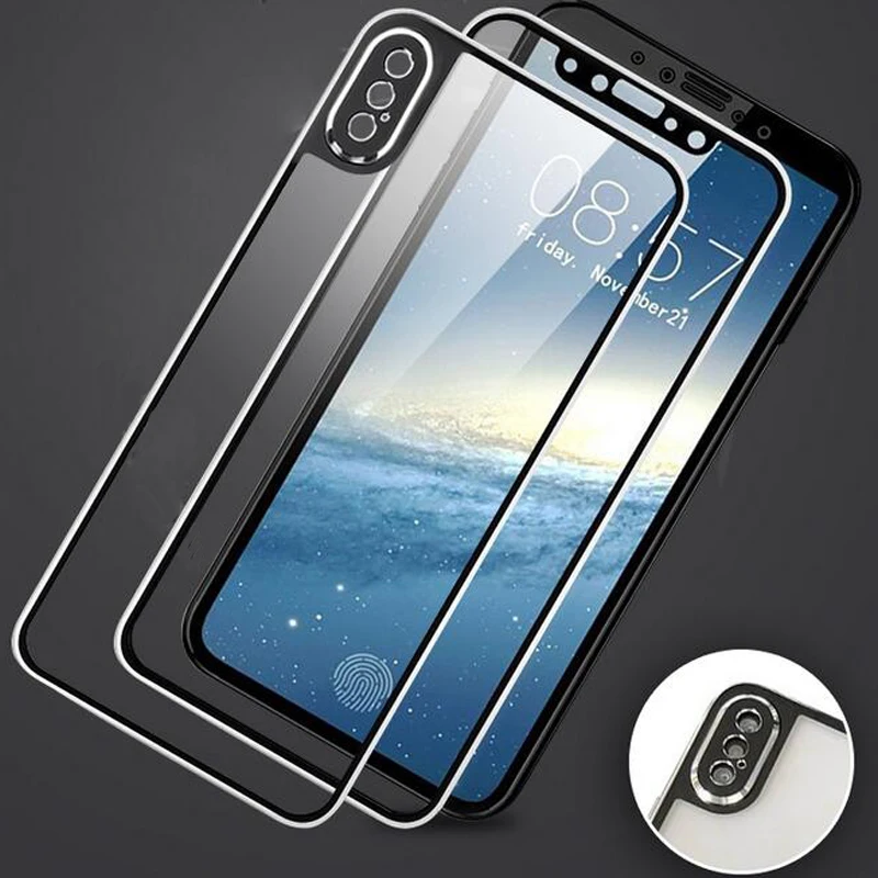 Pilnas 3D Išlenkti Kraštas Grūdintas Stiklas iPhone 11 Pro Max Priekinė + Atgal Ekrano Apsaugos Pakeitimo Atveju, 