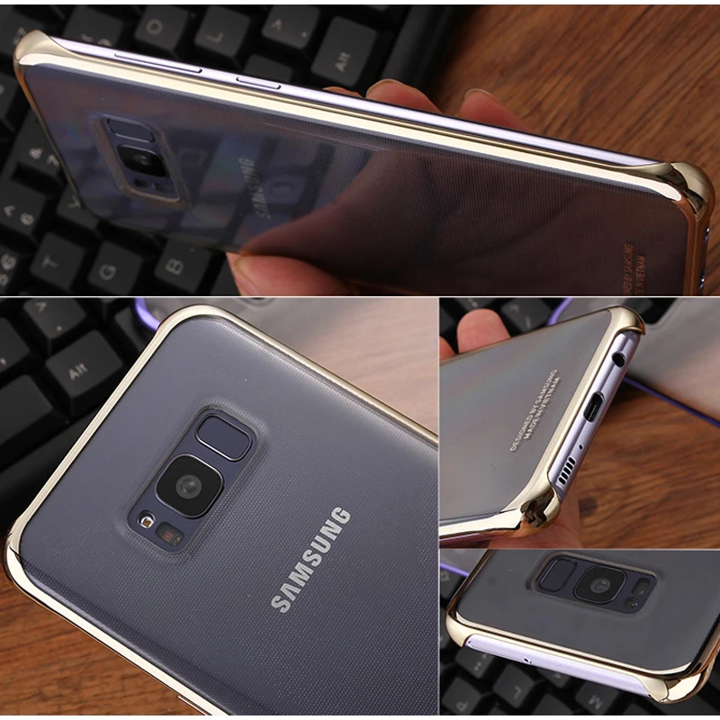 SAMSUNG Originalus Slaptas Plastiko Mobile Phone Cover for Samsung S8 G9500 S8+ S8 Plus atsparus smūgiams Telefono dėklas Minkštas Apvalkalas, 6 Spalvų