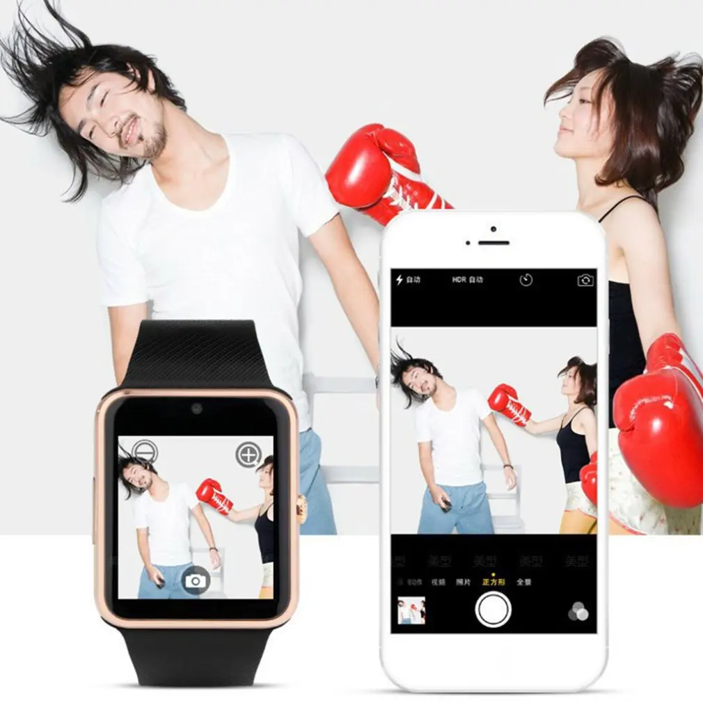 Lengvas Gt08 Smart Watch Suaugusiųjų Nešiojami Bluetooth Kortelių Telefoną Žiūrėti
