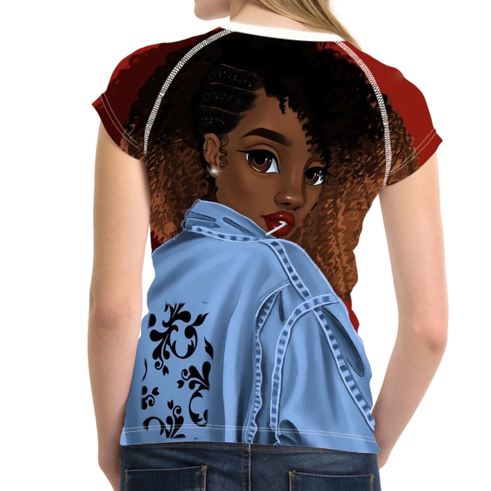 WHEREISART Afro Lady Grafinis T Marškinėliai Feminizmo Tees Afrikos Mergina Galia Šūkis Marškinėliai Moterims Melanino marškinėlius Streetwear Viršūnes 2019