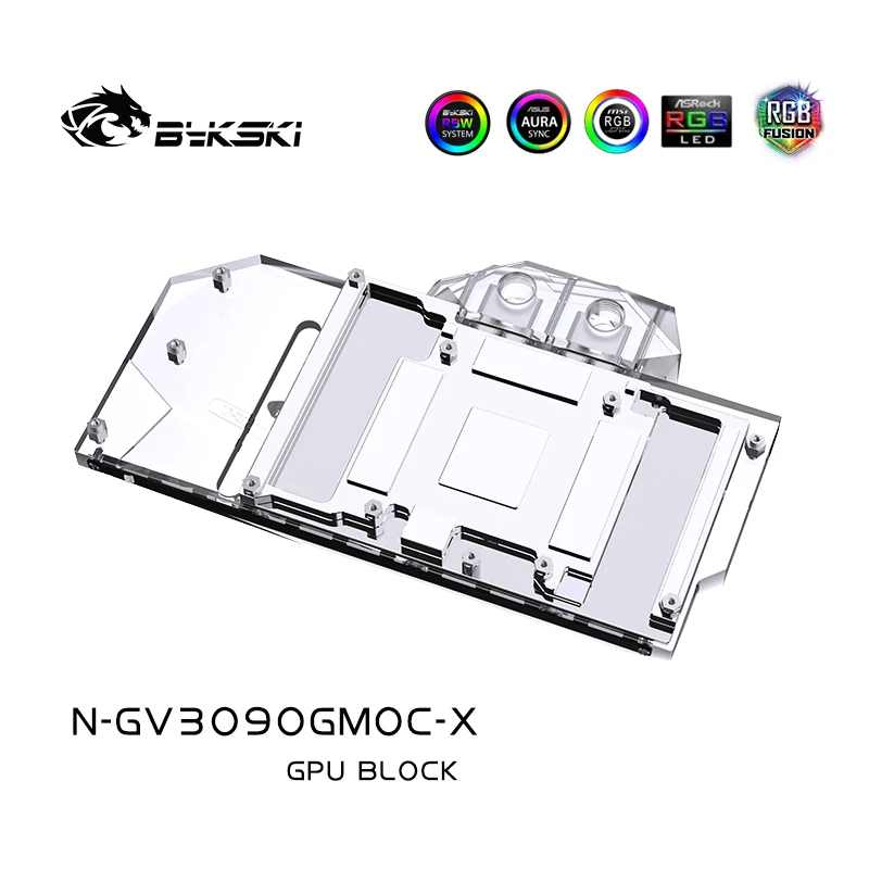 Bykski GPU Blokas Gigabyte RTX 3080/3090 ŽAIDIMŲ/EAGLE OC VGA Aušintuvas, 5V/12V MB RGB SYNC N-GV3090GMOC-X
