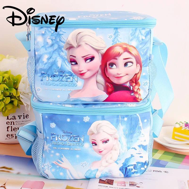 Sušaldyti Animacinių Filmų Ledo Kuprinė Naujų Studentų Priešpiečių Dėžutė, Maišelis Peties Iškylų Krepšys Žaislai Vaikams Disney Vaikams Elsa Princesė Šiltas Krepšiai