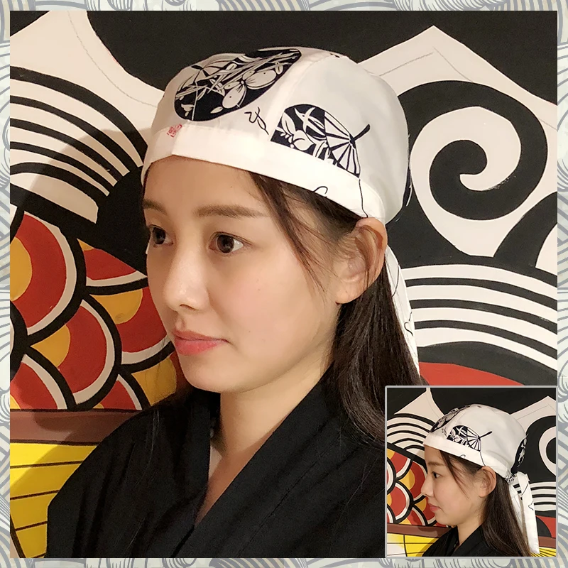 Japonų restorane Virėjo kepurę Padavėjo skrybėlę/bžūp virtuvė skarelė Virėjo kepurės Unisex suši virėjo Kepurė