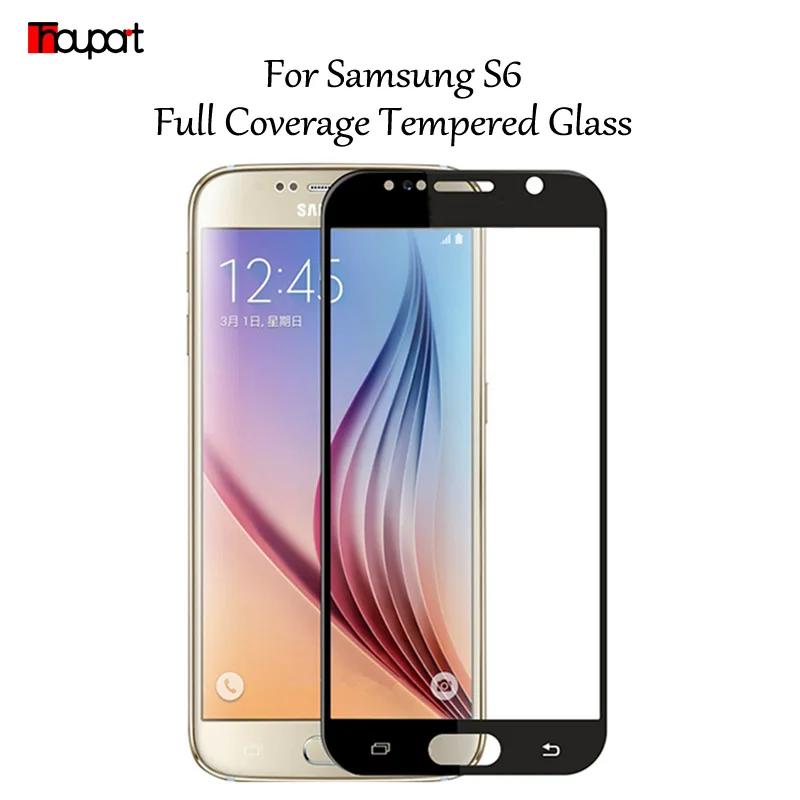 Thouport Visą Grūdintas Stiklas Samsung S6 Screen Protector For Samsung Galaxy S6 Stiklo G920 FD Apsauginės Plėvelės S 6 SM - G920F