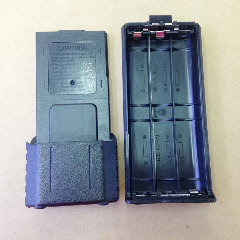 Honghuismart Pratęstas 6xAA baterijos atveju shell langelį baofeng BF-UV5R,5RE,5RB,TYT TH-F8,TONFA TF-UV985 ir kt walkie talkie
